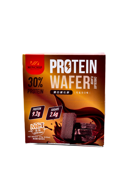 Box of Protein Wafer with nutritional information on a white background
